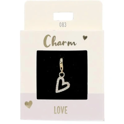 Image de Depesche 11785 083 Charms Express Yourself Pendentif pour Collier et Bracelet, cœur, doré, comme Petit Cadeau, Multicolored