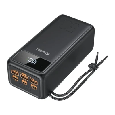 Image de Sandberg Powerbank USB C PD 130W 50000, Chargeur Mobile Haute Capacité pour Tablette Ordinateur Portable, 20 Frais de Téléphone, Lampe Poche, Charge 5 Appareils Simultanément, Banque D&#039;alimentation