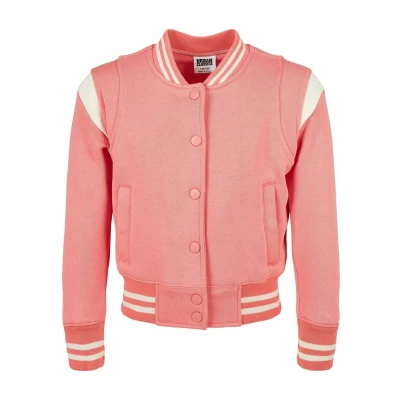 Image de Urban Classics Sweat zippé pour enfants, Taille: 158/164, Palepink/whitesand