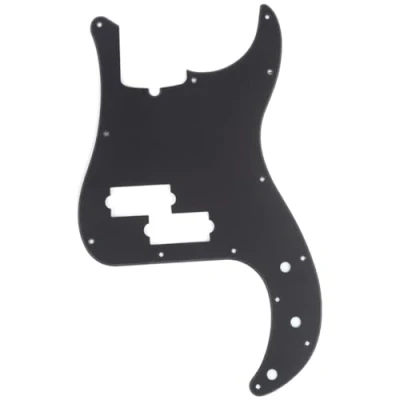 Image de Musiclily Pro Pickguard 13 trous style moderne P Basse pour Precision Basse, 1 pli Noir Muet