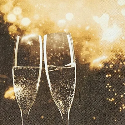 Image de Lot de 20 serviettes table pour un beau moment Nouvel An Mariage Fête Noël Décoration Decoupage Technique serviette 33 x cm