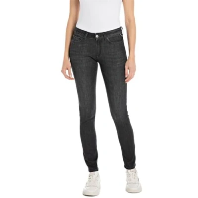 Image de Replay Damen Jeans New Luz Skinny Fit mit Power Stretch, Noir Delavè 099 (Schwarz), 29W / 32L