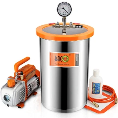 Image de BACOENG 3CFM Pompe à Vide 85 Lt/min avec Chambre 19 L