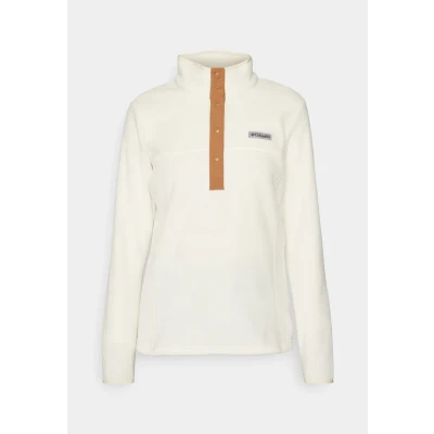 Image de Columbia Benton SPRINGS 1/2 SNAP PULL OVER Sweat polaire, Femme, Taille: XS, Chalk/camel brown