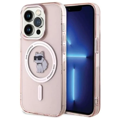 Image de Karl Lagerfeld KLHMP15XHFCCNOP Coque pour iPhone 15 Pro Max 6,7&quot; rigide Rose IML Choupette