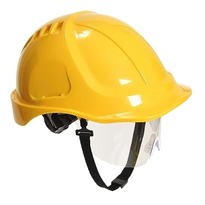 Image de Portwest PW54 Casque de Sécurité avec Visière Endurance Plus Jaune