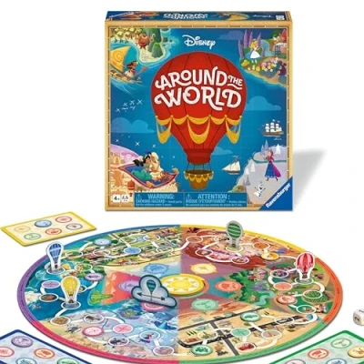 Image de Ravensburger Disney Around The World Jeu de société pour Enfants à partir 4 Ans 2 joueurs 2023, 22379, Multicolore, Taille Unique