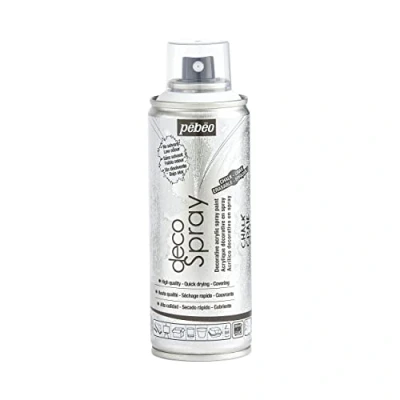 Image de PEBEO Peinture Acrylique en Spray Pour la Décoration Multi Supports Intérieur et Extérieur Base Eau, Faible Odeur 200 ml Finition Effet Craie Coloris Craie, 1 unité (Lot de 1)