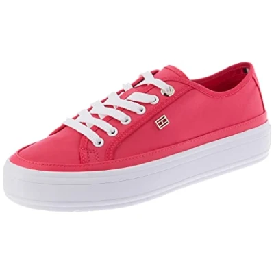 Image de Tommy Hilfiger Essential VULC Baskets basses, Femme, Taille: 40, Bright cerise pink Polyester