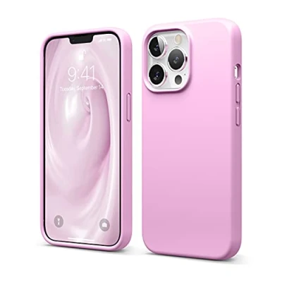 Image de elago Coque Silicone Liquide Compatible avec iPhone 13 Pro (6.1&quot;), Case en Premium, Étui Protection Complète Cover Antichoc à 3 Structure, Microfibre Douce Empêche Les Rayures (Rose Vif)