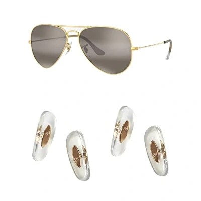 Image de HiCycle2 Ray Ban Lot de 2 paires plaquettes nez rechange pour lunettes soleil Aviator RB3025 RB3539 RB3026 RB3447 RB4263 RB3548 RB3716 RB3816 RB3548N, doré