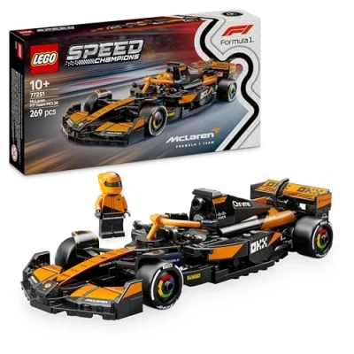Image de LEGO Speed Champions Voiture F1 McLaren Team MCL38 Jeu de Construction avec véhicule Course Minifigurine Collector Pilote Formule 1 Maquette pour garçons et Filles dès 10 Ans 77251