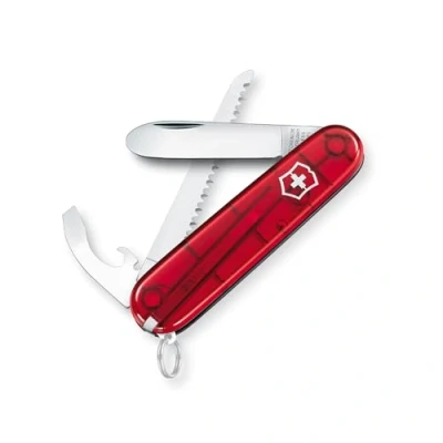 Image de Victorinox My First Victorinox, Mini Couteau de Poche Suisse pour Enfants, Léger, Multitool, 9 Fonctions, Rouge Transparent