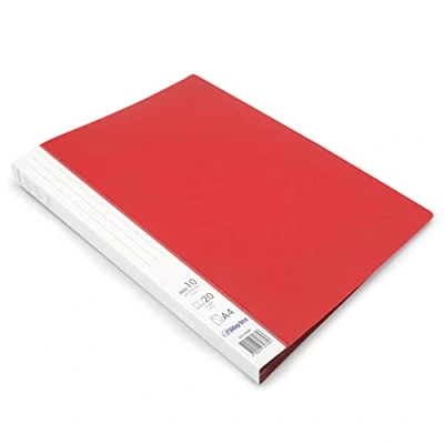 Image de Waytex 931330R Protège Documents A4 20 vues Premium en Polypropylène Opaque Identifiable 10 Pochettes transparentes Rouge