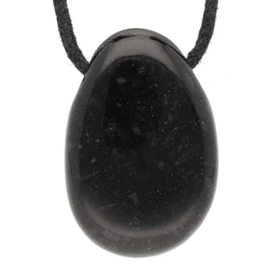 Image de Lebensquelle Plus Pendentif en forme de goutte d&#039;onyx Avec cordon coton pierre précieuse qualité supérieure, Onyx, Onyx
