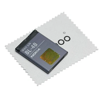 Image de Batterie pour d&#039;origine Nokia BL 4B Li ION 2630, 2660, 2760, 5000, 6111, 7070, 7370, 7373, 7500, N76 avec Chiffon de Nettoyage mungoo