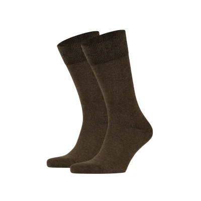 Image de Falke Happy 2PACK Everyday Casual Chaussettes, Homme, Taille: 39 42, Braun