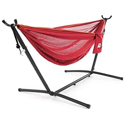 Image de Vivere Hamac en Maille avec Support (250 cm) Punch/Peach