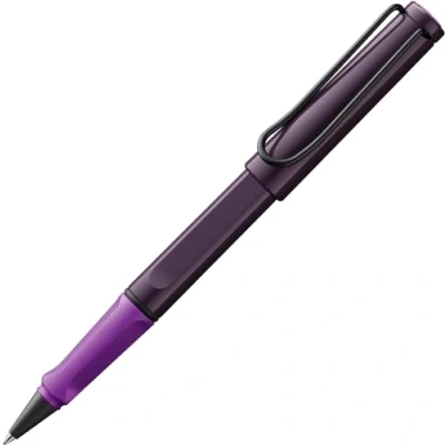 Image de Lamy safari violet blackberry Stylo roller avec grip ergonomique et largeur de trait M pour une écriture longue agréable en plastique robuste ASA recharge 63 noir