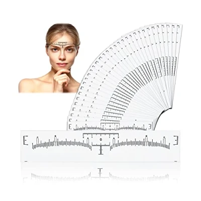 Image de Régles à Sourcils Autocollants 150 Pcs Jetable Règle Outil de Mesure Adhésif pour Crayon Sourcil Maquillage