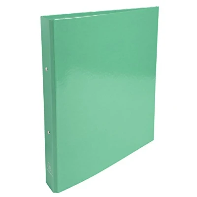 Image de Exacompta Réf. 549293E 1 classeur rigide Pelliculé Iderama 2 anneaux ronds diamètre 30 mm Dos 40 Dimensions extérieures 32 x 26 cm Format à classer A4 Coloris : vert foncé