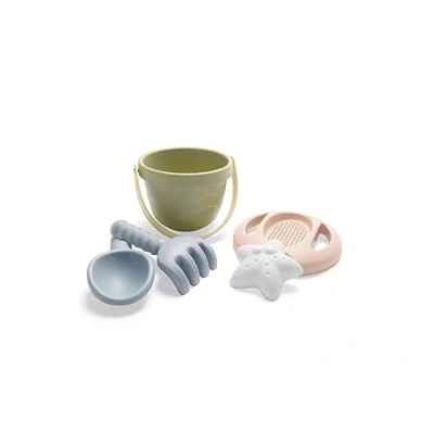 Image de Dantoy Série Tiny Lot de 5 seaux Jeu sable en bioplastique respectueux l&#039;environnement À partir 10 mois