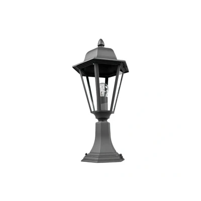 Image de Lindby luminaire extérieur Edana en Noir Aluminium (1 lampe,à E27), borne lumineuse, pour socle