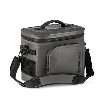 Image de Petromax Sacs isothermes (kx bag8, gris) pour des jours réfrigérés Indépendance de l&#039;électricité et la batterie Fermeture éclair étanche glaçons batteries refroidissement