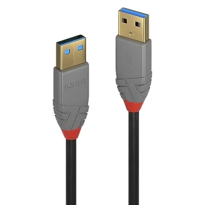 Image de LINDY Câble USB vers 3.2 A/A, Anthra Line 5 Mètre, avec Transfert de Données 5Gbps Compatible TV, Monitor, Tablet, Laptop, Camera 10 Ans Garantie