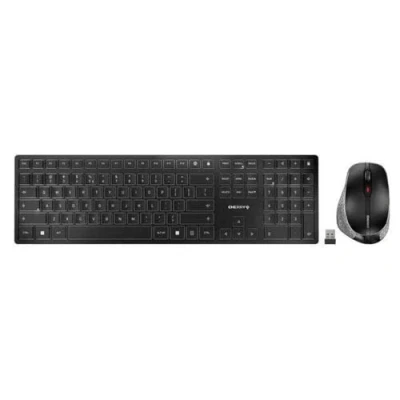 Image de Ensemble clavier et souris CHERRY DW 9500 SLIM Sans fil 2.4 GHz, Bluetooth 4.0 US avec symbole euro