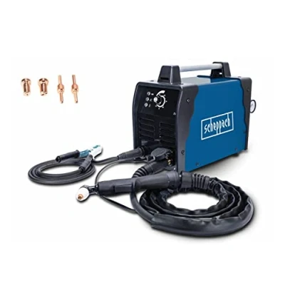 Image de Scheppach Découpeur Plasma PLC40 Poste de soudage compact Puissance coupe max. 12 mm Courant découpage 15 40A Buses, électrodes et un tuyau à air comprimé avec raccord rapide inclus