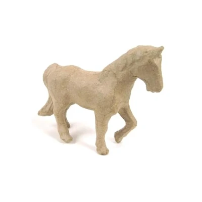Image de Décopatch AP108Opack Un lot de 5 supports en papier brun pulpé 13x4x11 cm, Cheval