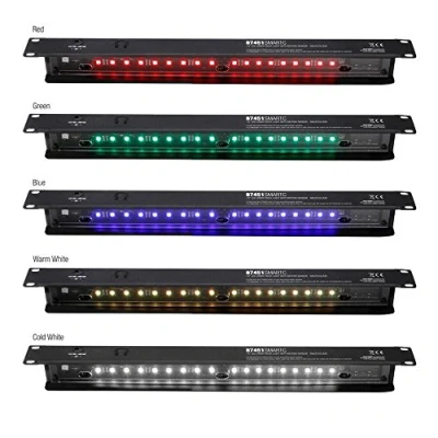 Image de Adam Hall 19&quot; Parts 87451 SMART C Capteur de lumière rack 1U à LED multicolores