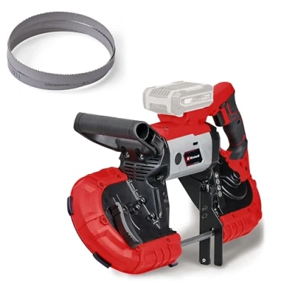 Image de Einhell Scie à ruban sans fil TE MB 18/127 Li Solo Power X Change (18 V, hauteur de coupe 115 mm, largeur 127 mm) Livré batterie ni chargeur + 2 rubans