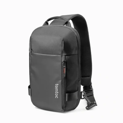 Image de tomtoc Compact EDC Sling Bag, Sac à Bandoulière Minimaliste Crossbody pour Nintendo Switch, 2024 11&quot; iPad Pro M4, Air M2, Dos Léger Résistant l&#039;eau un Usage Quotidien, Kaki/Vert