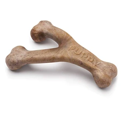 Image de Benebone jouet à mâcher indestructible pour chiot, chiens agressifs, longue durée et résistant briser l&#039;ennui les chiots, véritable saveur de bacon, taille