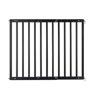 Image de Grille de Porte et barrière d&#039;escalier à Visser, kit Construction Assembler, Extensible 63 103,5 cm, Noir