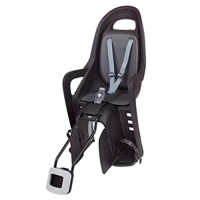 Image de POLISPORT 8406000011 Siège arrière écologique Groovy 29&#039;&#039; pour vélos avec Roues de 26&#039;&#039; à adapté aux Enfants pesant 9 22Kg ancrage au Cadre en Color Noir/Gris Foncé