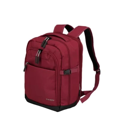 Image de Travelite Sac À Dos Pour Ordinateur Portable 13&quot; Kick Off Pratique Avec Fonction Clipsable 40 Cm 20 23 Litres, Rouge, Taille 40, Classique
