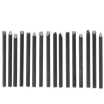 Image de Ciseau À Métaux Professionnel Pour Bijoux, Bijoux Outils De Burin Enclume Traitement Des Sculpture La Création Patrons Et Dans Le Bijoux(16pcs)