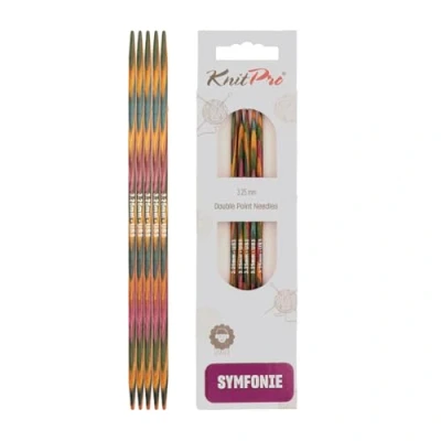 Image de KnitPro KP20134 Symphonie Aiguille Double Pointe Bois Multicolore 47,5 x 0,9 5 cm
