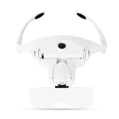 Image de Loupe Serre Tête Avec Lumière LED, Lunettes Mains Libres De Tête, 5 Verres 1.0 3.5X Réglable Grossissante Lunette Lumières LED Pour Lecture, Réparations, Travaux Précision