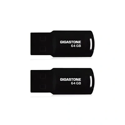 Image de Gigastone Clé USB 64 Go Lot de 2, V70 Série, Rétractable sans Capuchon Conception, Compatible avec Interface 2.0