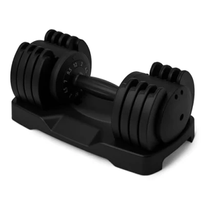 Image de Amazon Basics haltère ajustable, 12 kg, 5 poids, unique