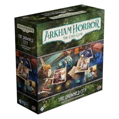 Image de Arkham Horror The Card Game Drowned City Investigator Extension Comprend six enquêteurs uniques LCG coopératif, à partir de 14 ans, 1 4 joueurs, 2 heures jeu, fabriqué par Fantasy