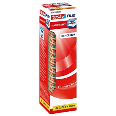 Image de tesafilm Ruban Adhésif Transparent Résistant au Vieillissement et Déchirement Rubans avec grande adhérence, 10 m x 15 mm Pack de