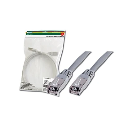 Image de Câble réseau RJ45 SF/UTP Gris Cordon de raccordement CAT 5e 0.5 m