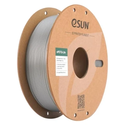 Image de eSUN PETG Filament 1.75mm, Haute Résistance, Bobine de 1KG (2.2 LBS) d&#039;Impression 3D pour Imprimantes 3D,Argent Solide