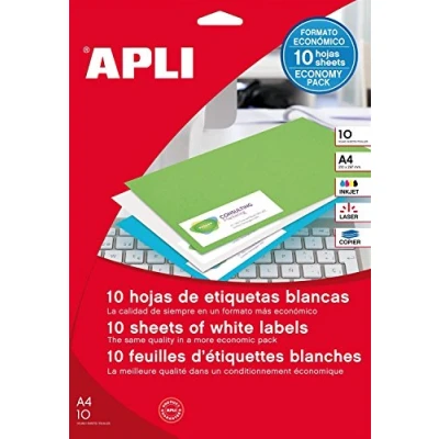 Image de APLI Étiquettes imprimables Adhésif permanent
