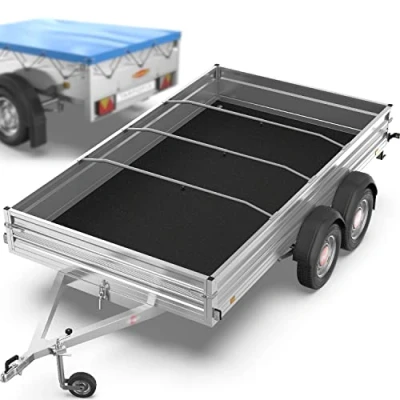 Image de Tarpofix® Arceaux de bâche remorque plate 140 210cm (1 4x) fixation extra larges et universellement adaptables pour bâches en aluminium durables